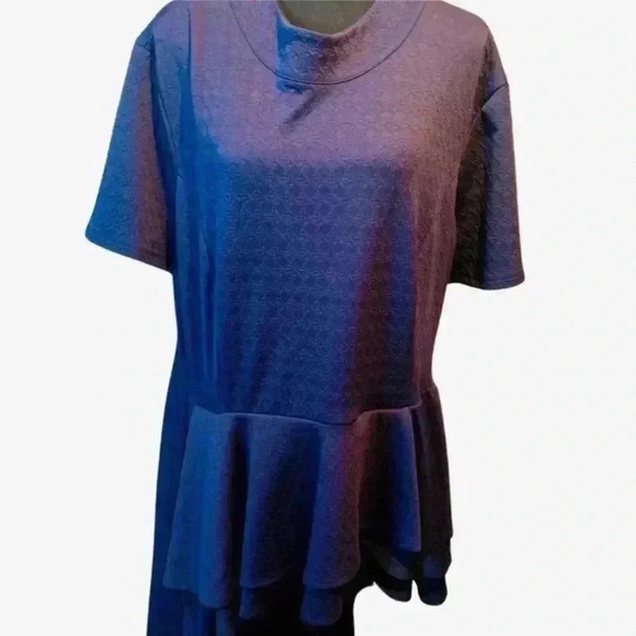 Plus size Blue High Low Asymmetrical Top size 3X - Picture 1 of 4